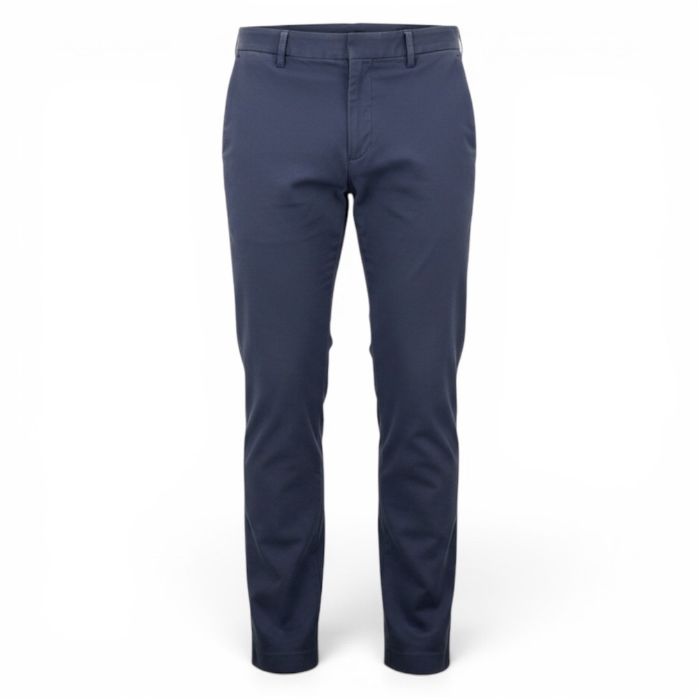 Porsche Design Chino Pants Mens 48 Navy Blue Slim Fit Cotton Excellent